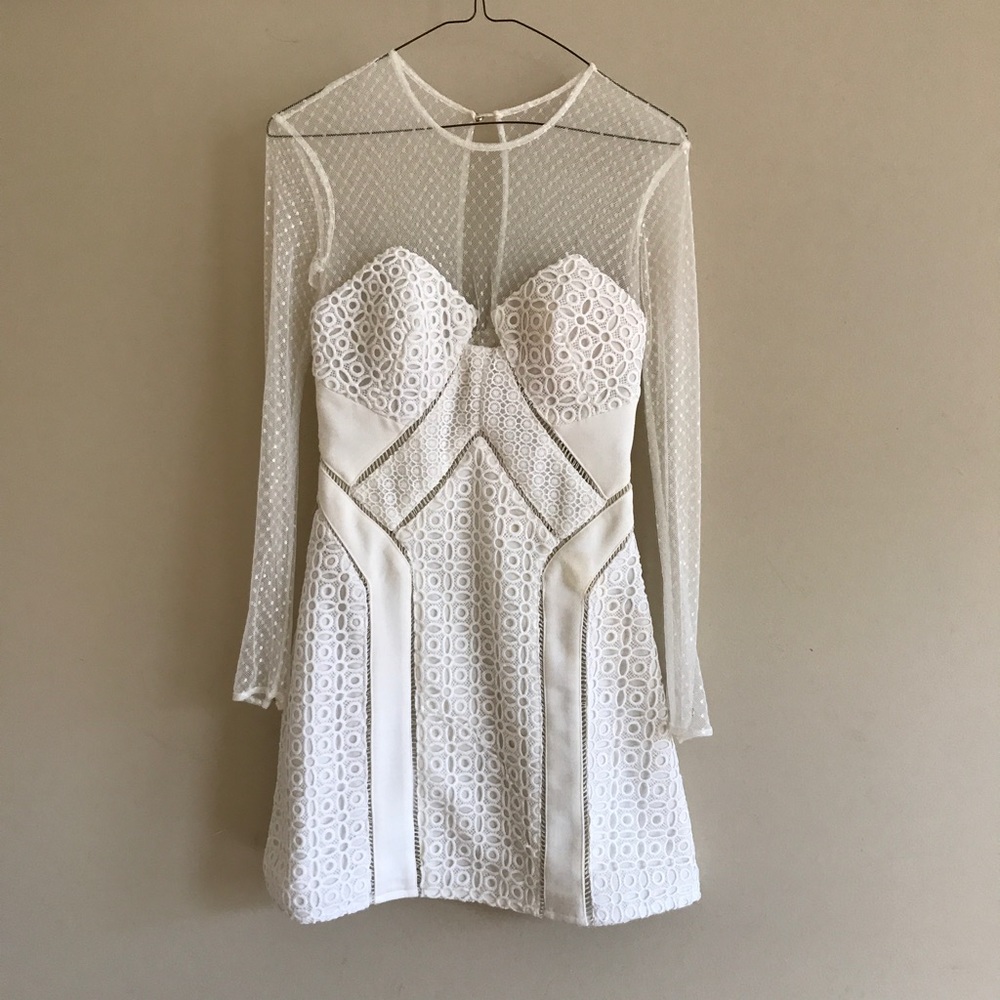 Self Portrait White Night A-Line dress